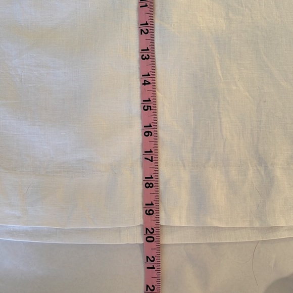 WHITE LINEN SUMMER SKIRT - Picture 6 of 12